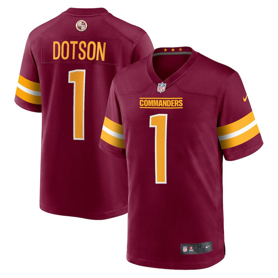 Men Washington Commanders #1 Jahan Dotson Nike Burgundy Player Game NFL Jersey->washington commanders->NFL Jersey